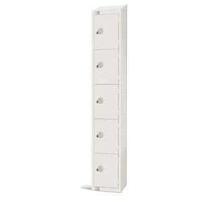 GR313-CLS Elite Five Door Manual Combination Locker Locker White with Sloping Top - JD Catering Equipment Solutions Ltd