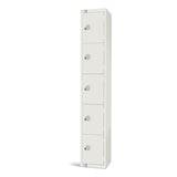 GR313-CN Elite Five Door Coin Return Locker White JD Catering Equipment Solutions Ltd