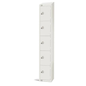 GR313-ELS Elite Five Door Electronic Combination Locker with Sloping Top White - JD Catering Equipment Solutions Ltd