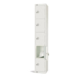 GR313-P Elite Five Door Padlock Locker White - JD Catering Equipment Solutions Ltd