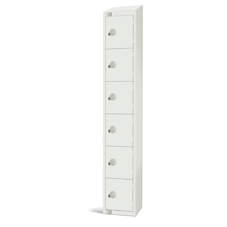 GR314-CLS Elite Six Door Manual Combination Locker Locker White with Sloping Top JD Catering Equipment Solutions Ltd