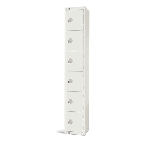 GR314-CN Elite Six Door Coin Return Locker White JD Catering Equipment Solutions Ltd