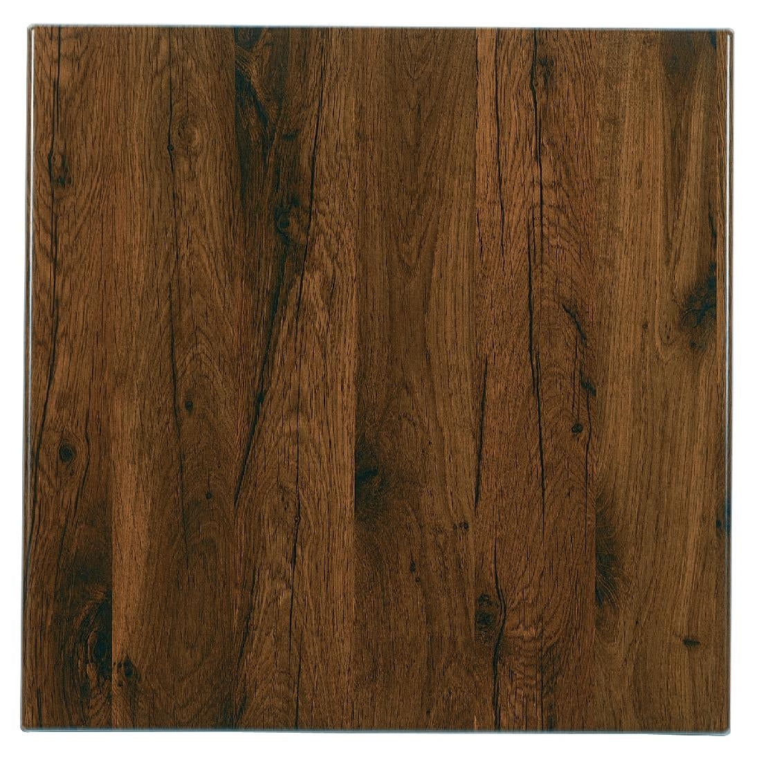 GR515 Werzalit Pre-drilled Square Table Top Antique Oak 800mm JD Catering Equipment Solutions Ltd