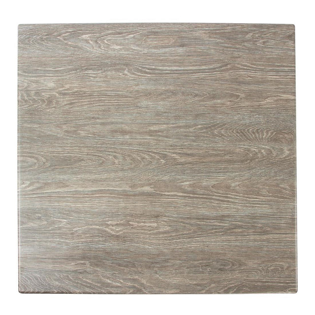 GR539 Werzalit Pre-drilled Square Table Top  Limed Oak 800mm JD Catering Equipment Solutions Ltd