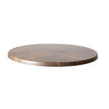 GR639 Werzalit Pre-drilled Round Table Top  Rust Brown 700mm JD Catering Equipment Solutions Ltd