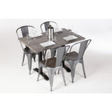 GR651 Werzalit Rectangular 1100x700mm Table Top Ponderosa Grey JD Catering Equipment Solutions Ltd