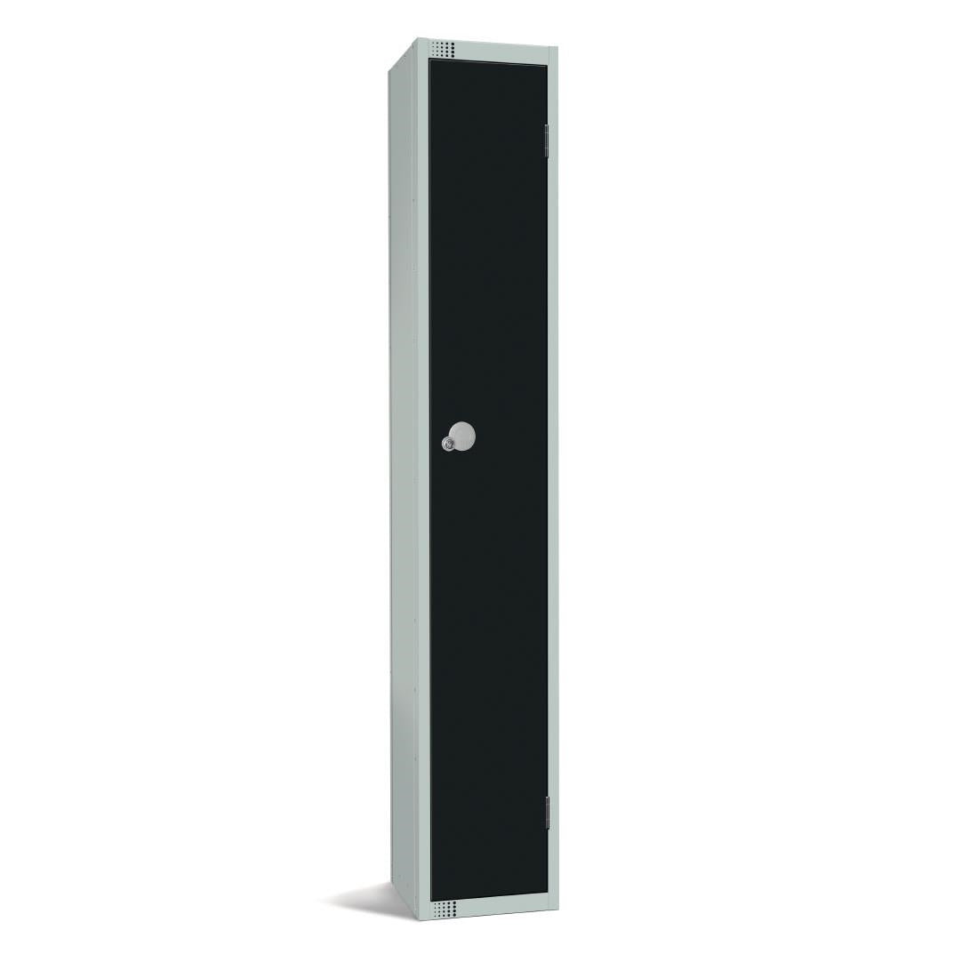 GR670-CLS Elite Single Door Manual Combination Locker Locker Black with sloping top JD Catering Equipment Solutions Ltd