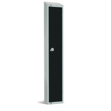 GR670-CS Elite Single Door Camlock Locker with Sloping Top Black JD Catering Equipment Solutions Ltd