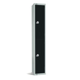 GR671-CN Elite Double Door Coin Return Locker Graphite Black JD Catering Equipment Solutions Ltd