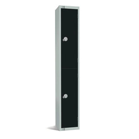 GR671-CN Elite Double Door Coin Return Locker Graphite Black - JD Catering Equipment Solutions Ltd