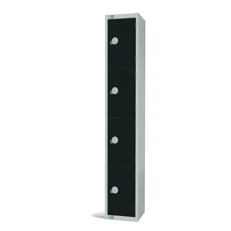 GR673-CN Elite Four Door Coin Return Locker Black - JD Catering Equipment Solutions Ltd