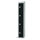 GR673-ELS Elite Four Door Electronic Combination Locker with sloping top Black JD Catering Equipment Solutions Ltd