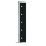 GR674-CLS Elite Five Door Manual Combination Locker Locker Black with sloping top JD Catering Equipment Solutions Ltd
