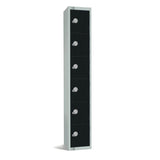 GR675-CL Elite Six Door Manual Combination Locker Locker Black JD Catering Equipment Solutions Ltd