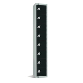 GR676-CL Elite Eight Door Manual Combination Locker Locker Black - JD Catering Equipment Solutions Ltd
