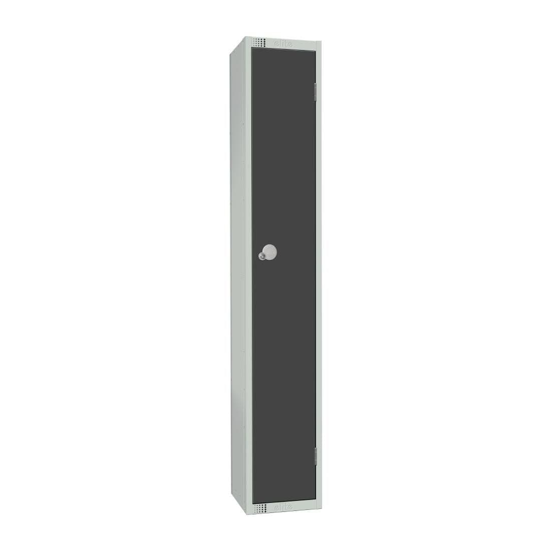 GR677-CL Elite Single Door Manual Combination Locker Locker Graphite Grey JD Catering Equipment Solutions Ltd