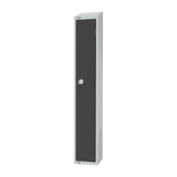 GR677-CNS Elite Single Door Coin Return Locker with Sloping Top Graphite Grey JD Catering Equipment Solutions Ltd