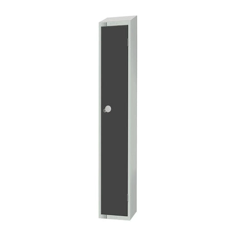 GR677-CNS Elite Single Door Coin Return Locker with Sloping Top Graphite Grey - JD Catering Equipment Solutions Ltd