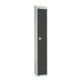 GR677-CS Elite Single Door Camlock Locker Graphite Grey with Sloping Top - JD Catering Equipment Solutions Ltd