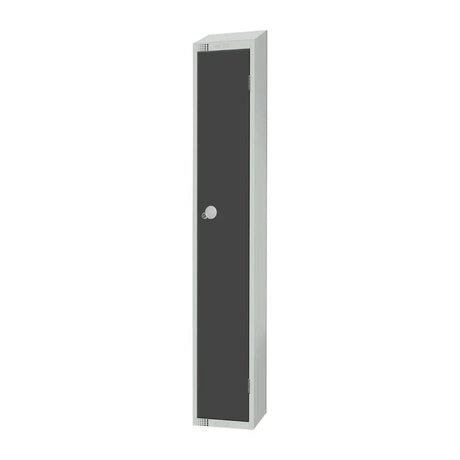 GR677-PS Elite Single Door Padlock Locker Graphite Grey with Sloping Top - JD Catering Equipment Solutions Ltd