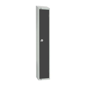 GR677-PS Elite Single Door Padlock Locker Graphite Grey with Sloping Top - JD Catering Equipment Solutions Ltd