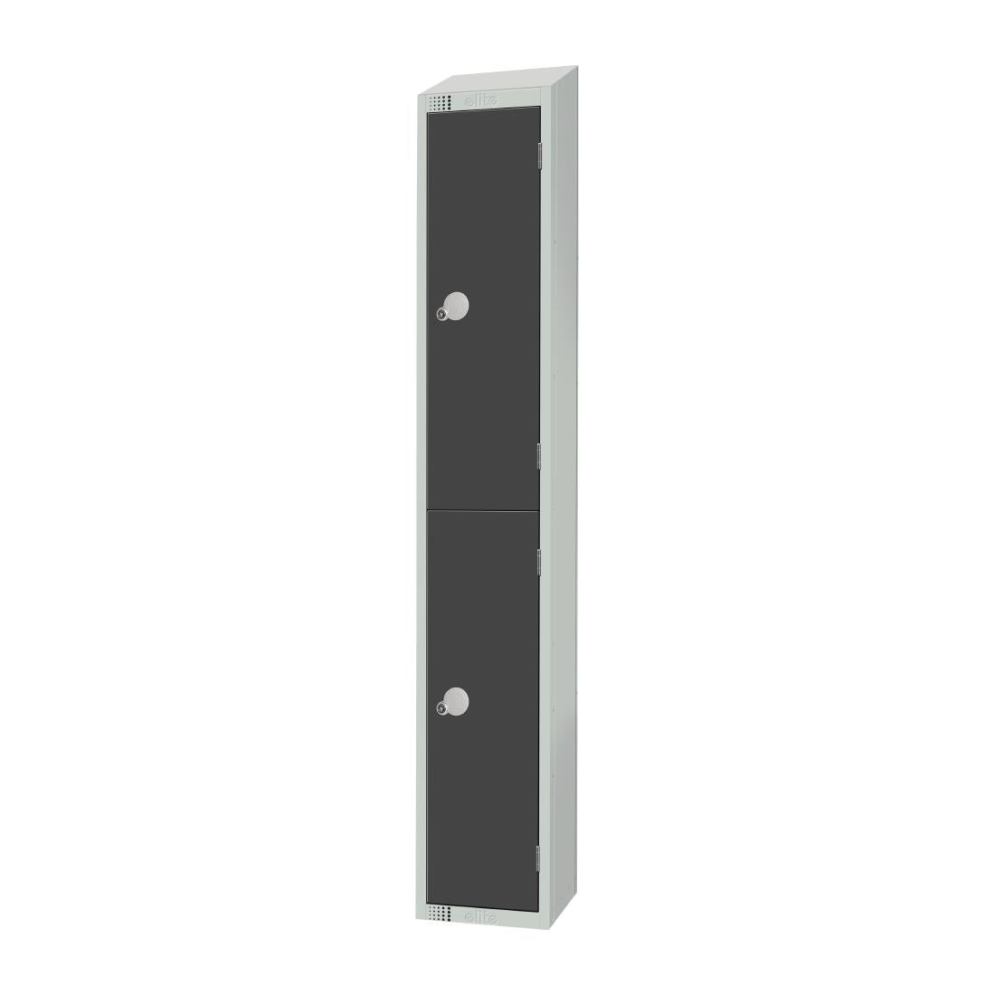 GR678-CS Elite Double Door Camlock Locker Graphite Grey with Sloping Top JD Catering Equipment Solutions Ltd