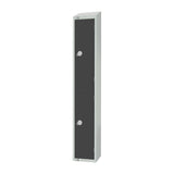 GR678-CS Elite Double Door Camlock Locker Graphite Grey with Sloping Top JD Catering Equipment Solutions Ltd