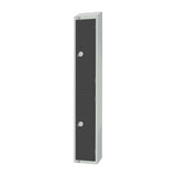 GR678-PS Elite Double Door Padlock Locker Graphite Grey with Sloping Top JD Catering Equipment Solutions Ltd