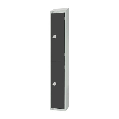 GR678-PS Elite Double Door Padlock Locker Graphite Grey with Sloping Top - JD Catering Equipment Solutions Ltd