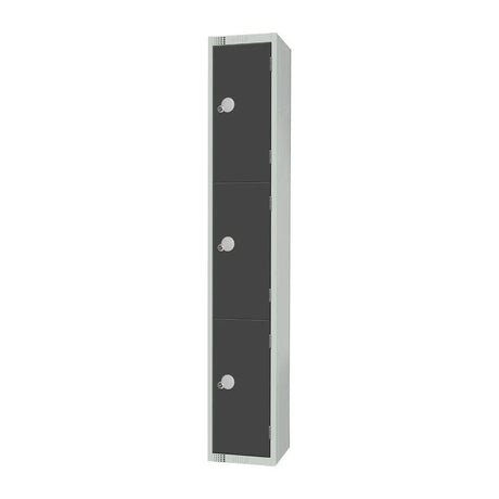 GR679-CL Elite Three Door Manual Combination Locker Locker Graphite Grey - JD Catering Equipment Solutions Ltd