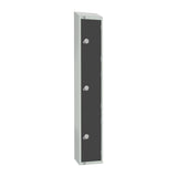 GR679-CS Elite Three Door Camlock Locker Graphite Grey with Sloping Top JD Catering Equipment Solutions Ltd