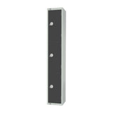 GR679-EL Elite Three Door Electronic Combination Locker Graphite Grey JD Catering Equipment Solutions Ltd