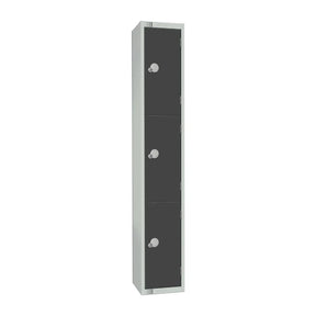 GR679-EL Elite Three Door Electronic Combination Locker Graphite Grey - JD Catering Equipment Solutions Ltd