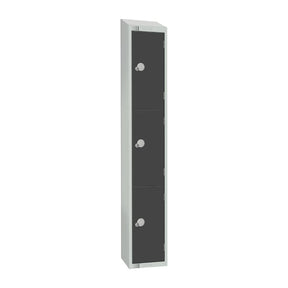 GR679-ELS Elite Three Door Electronic Combination Locker with Sloping Top Graphite Grey - JD Catering Equipment Solutions Ltd