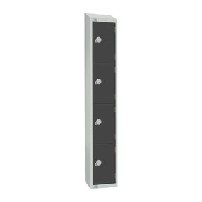 GR680-CNS Elite Four Door Coin Return Locker with Sloping Top Graphite Grey - JD Catering Equipment Solutions Ltd