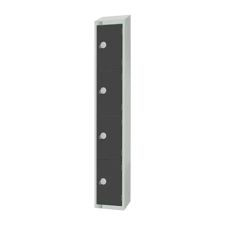 GR680-ELS Elite Four Door Electronic Combination Locker with Sloping Top Graphite Grey - JD Catering Equipment Solutions Ltd