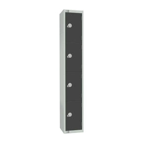 GR680-ELS Elite Four Door Electronic Combination Locker with Sloping Top Graphite Grey - JD Catering Equipment Solutions Ltd