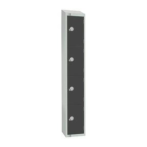 GR680-PS Elite Four Door Padlock Locker with Sloping Top Graphite Grey - JD Catering Equipment Solutions Ltd