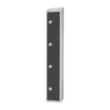 GR680-PS Elite Four Door Padlock Locker with Sloping Top Graphite Grey JD Catering Equipment Solutions Ltd