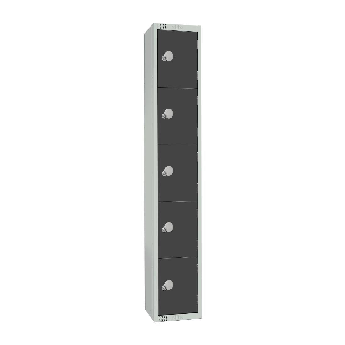 GR681-CL Elite Five Door Manual Combination Locker Locker Graphite Grey JD Catering Equipment Solutions Ltd