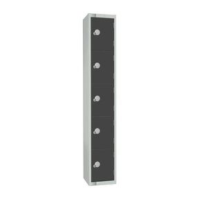 GR681-CL Elite Five Door Manual Combination Locker Locker Graphite Grey - JD Catering Equipment Solutions Ltd