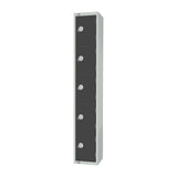 GR681-CL Elite Five Door Manual Combination Locker Locker Graphite Grey JD Catering Equipment Solutions Ltd