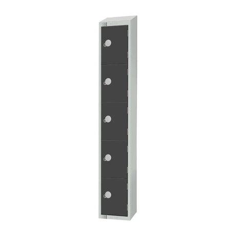 GR681-CLS Elite Five Door Manual Combination Locker Locker Graphite Grey - JD Catering Equipment Solutions Ltd