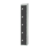 GR681-CS Elite Five Door Camlock Locker with Sloping Top Graphite Grey JD Catering Equipment Solutions Ltd