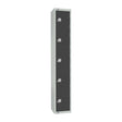 GR681-EL Elite Five Door Electronic Combination Locker Graphite Grey JD Catering Equipment Solutions Ltd