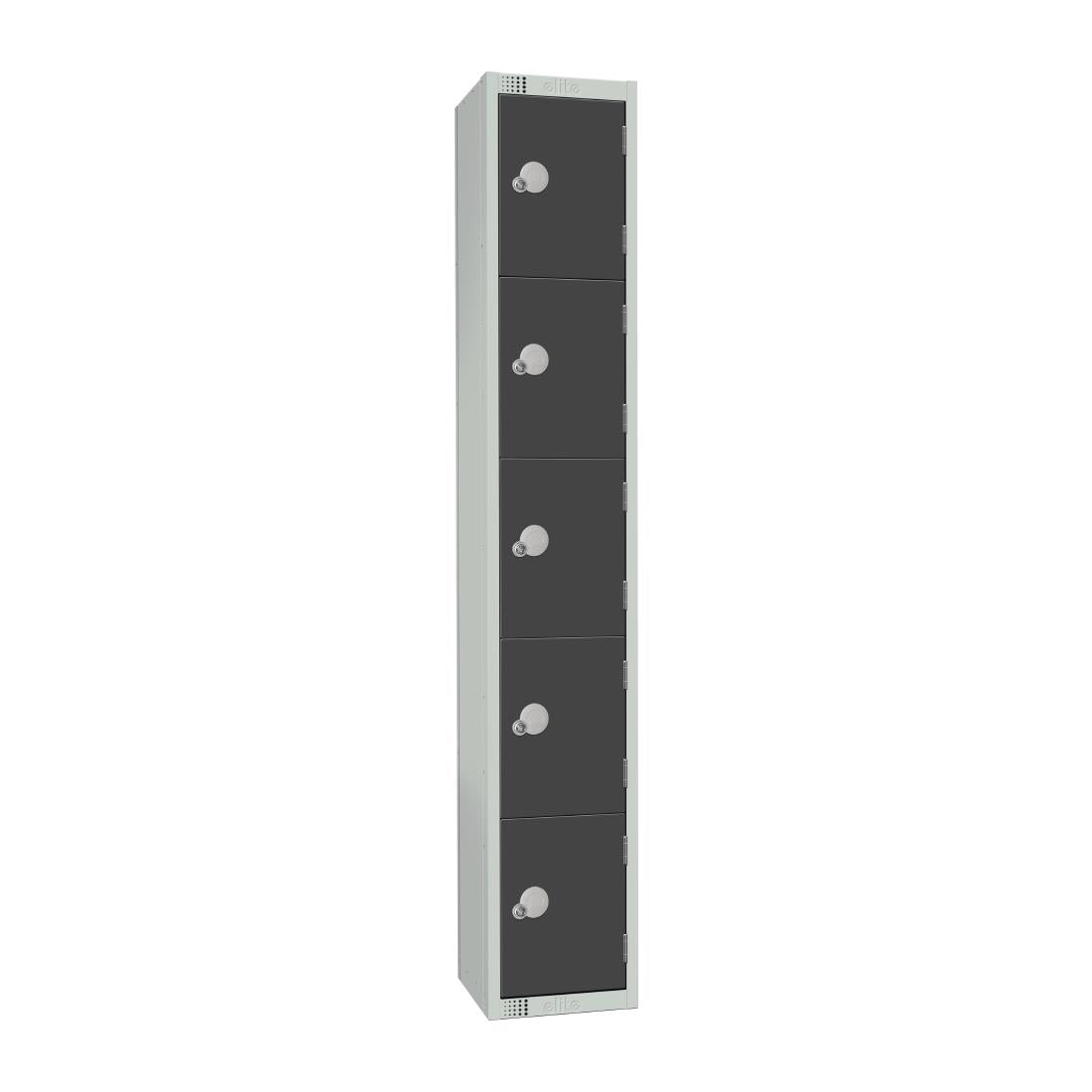 GR681-EL Elite Five Door Electronic Combination Locker Graphite Grey JD Catering Equipment Solutions Ltd