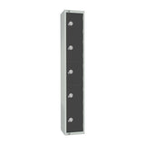 GR681-EL Elite Five Door Electronic Combination Locker Graphite Grey JD Catering Equipment Solutions Ltd