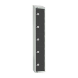 GR681-ELS Elite Five Door Electronic Combination Locker with Sloping Top Graphite Grey JD Catering Equipment Solutions Ltd