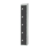 GR681-ELS Elite Five Door Electronic Combination Locker with Sloping Top Graphite Grey JD Catering Equipment Solutions Ltd