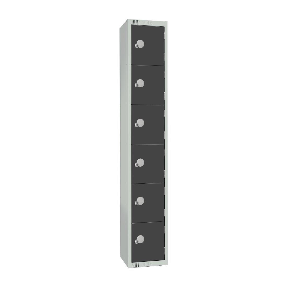 GR682-CL Elite Six Door Manual Combination Locker Locker Graphite Grey JD Catering Equipment Solutions Ltd